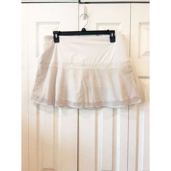 Athleta Pants - Athleta White Skort w/ Hidden Shorts Size XL